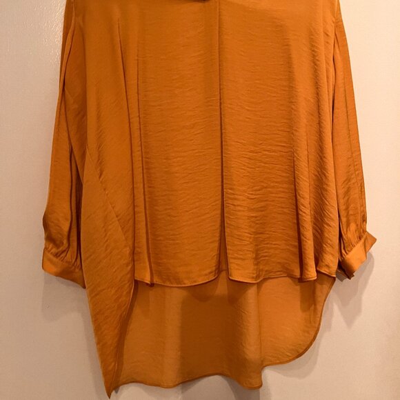 Vince Camuto Flowy Blouse - Mustard Colored - Size 1X (Plus Sized) - Picture 6 of 15